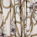 Satin Imprimé Marine Écru - Ribes y Casals