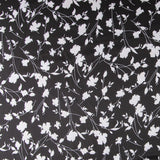 Satin Imprimé Feuilles Blanc - Ribes y Casals