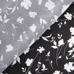 Satin Imprimé Feuilles Blanc - Ribes y Casals