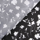 Satin Imprimé Feuilles Blanc - Ribes y Casals