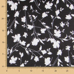 Satin Imprimé Feuilles Blanc - Ribes y Casals