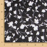 Satin Imprimé Feuilles Blanc - Ribes y Casals