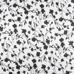 Satin Imprimé Feuilles Noires - Ribes y Casals