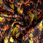 Satin Imprimé Léopard Orange - Ribes y Casals