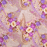 Satin Imprimé Bouquet Lilas - Ribes y Casals