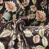 Satin Fleur Indienne Noir - Ribes y Casals