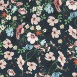 Satin Fleur Indienne Vert - Ribes y Casals