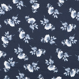 Satin Floral Fond Bleu - Ribes y Casals