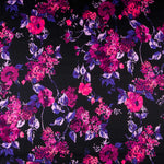 Satin Floral Impact Noir - Ribes y Casals