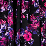 Satin Floral Impact Noir - Ribes y Casals