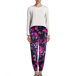 Satin Floral Impact Noir - Ribes y Casals