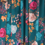 Satin Floral Hiver Émeraude - Ribes y Casals