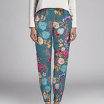 Satin Floral Hiver Émeraude - Ribes y Casals