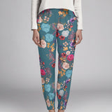 Satin Floral Hiver Émeraude - Ribes y Casals