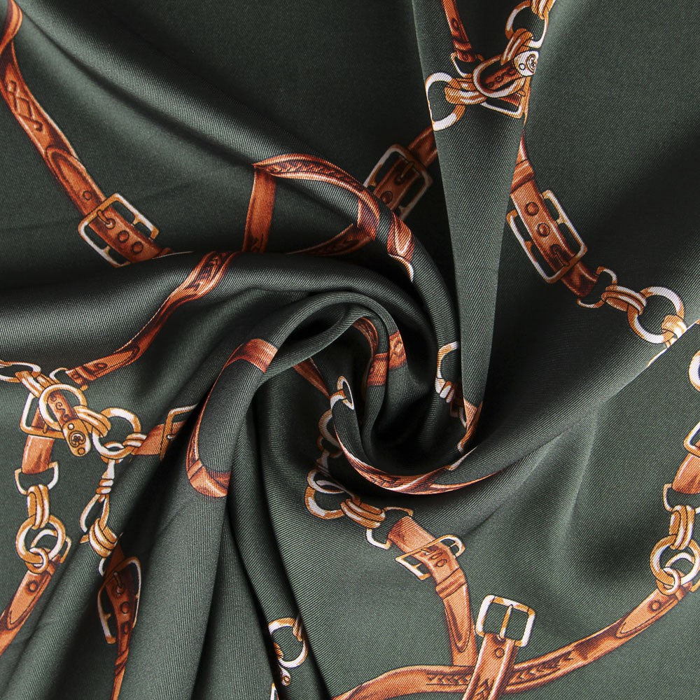 Satin Hermes Vert Bouteille - Ribes y Casals