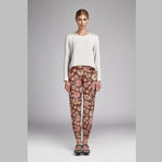 Satin Kimono Fleurs Marron - Ribes y Casals