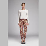 Satin Kimono Fleurs Marron - Ribes y Casals