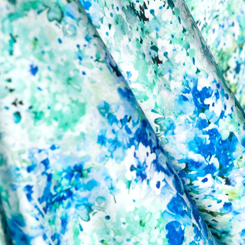 Satin Kimono Liberty Bleu - Ribes y Casals