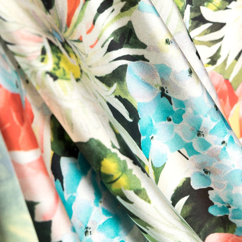 Satin Kimono Sauvage Turquoise - Ribes y Casals