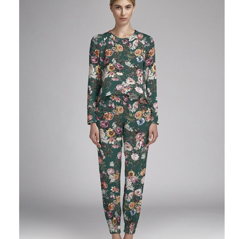 Satin Kimono Vert Emeraude - Ribes y Casals