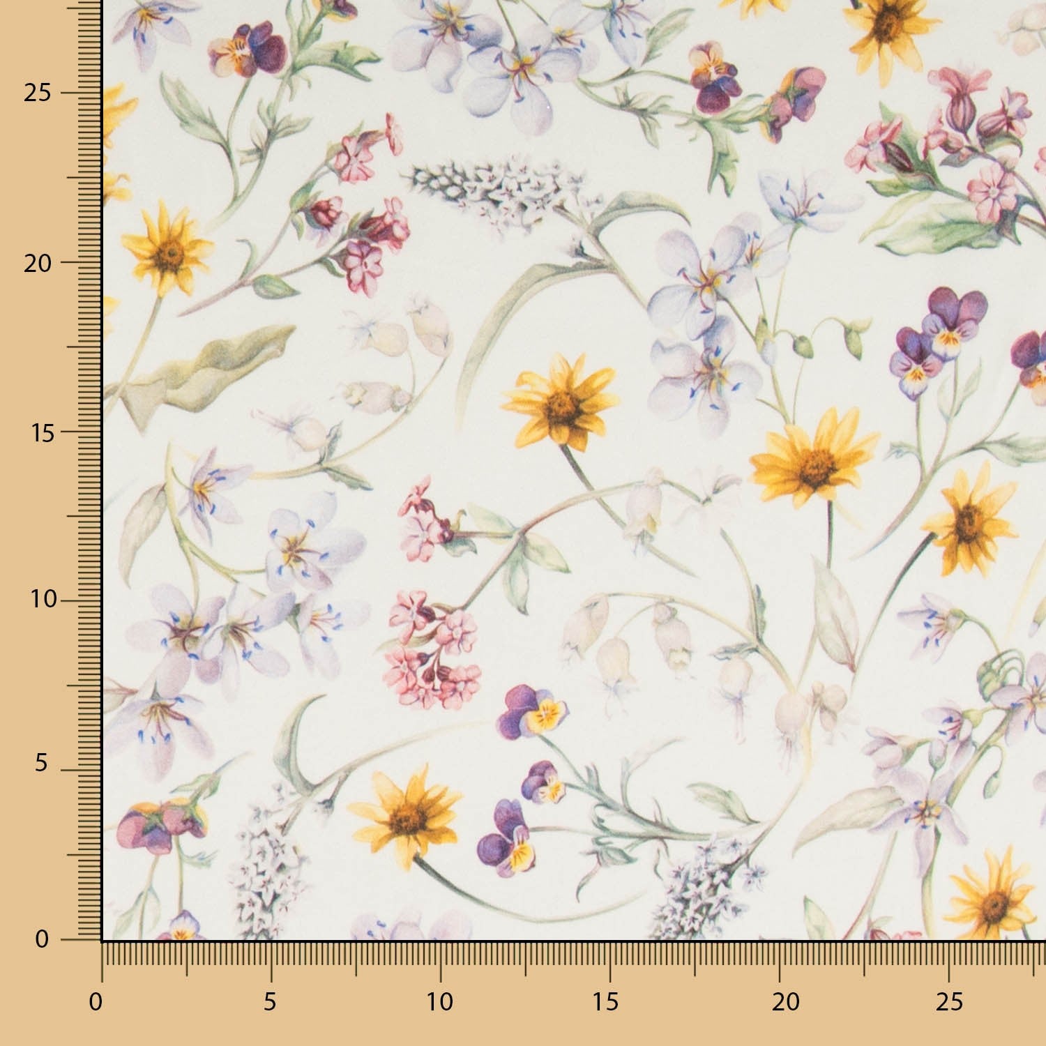 Satin Liberty London Forest Écru - Ribes y Casals