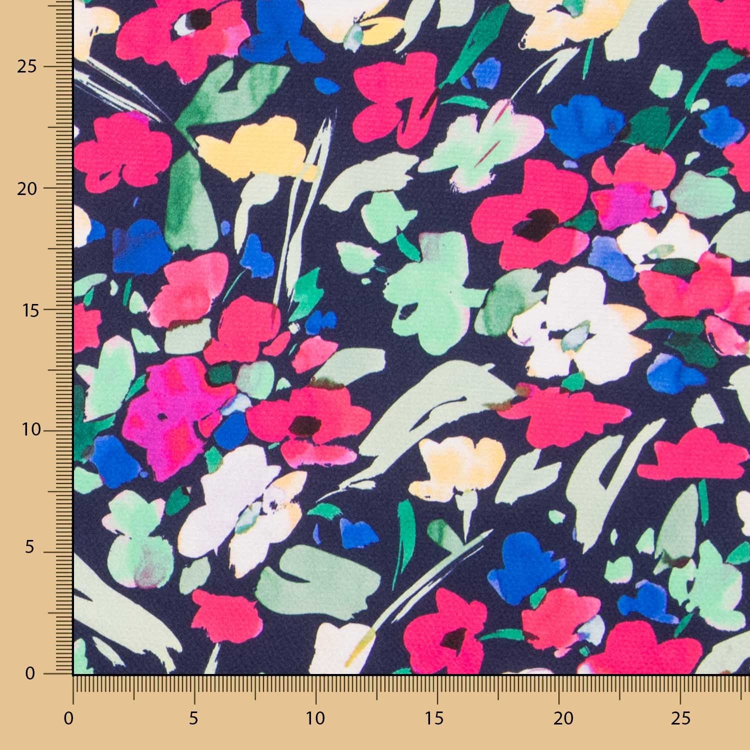 Satin Liberty London Petals Fuchsia - Ribes y Casals