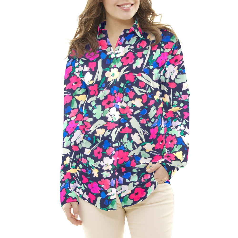 Satin Liberty London Petals Fuchsia - Ribes y Casals