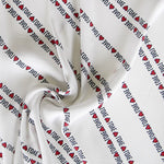 Satin Imprimé Love Blanc - Ribes y Casals