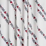 Satin Imprimé Love Blanc - Ribes y Casals