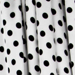 Satin Pois Noir 7mm Fond Blanc - Ribes y Casals