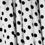 Satin Pois Noir 7mm Fond Blanc - Ribes y Casals