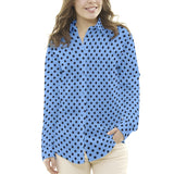 Satin Pois Bleu Ciel - Ribes y Casals