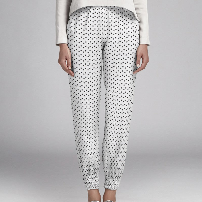 Satin Pois Fond Blanc - Ribes y Casals