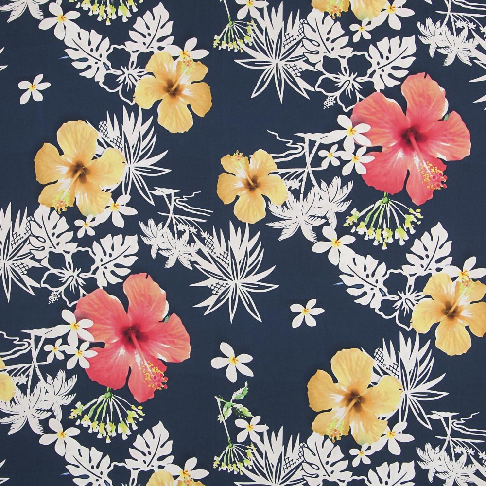 Satin Polyester Bleu Caraïbes - Ribes y Casals