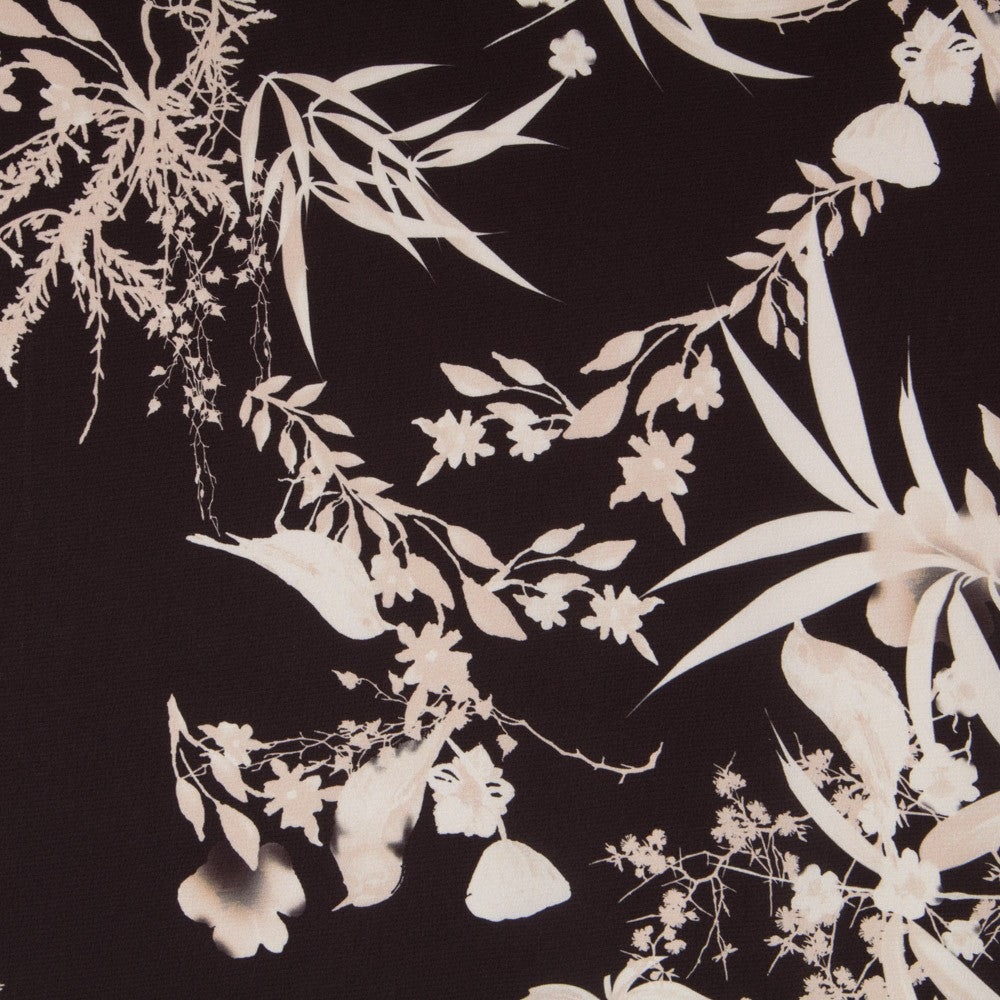 Tissu Satin Noir Jungle - Ribes y Casals