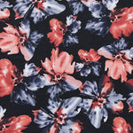 Satin Polyester Fleur Corail Noir - Ribes y Casals