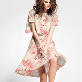 Polyester Satiné Kimono Écru - Ribes y Casals