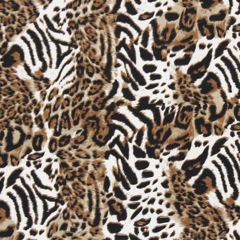 Satin Polyester Leopard Camel - Ribes y Casals