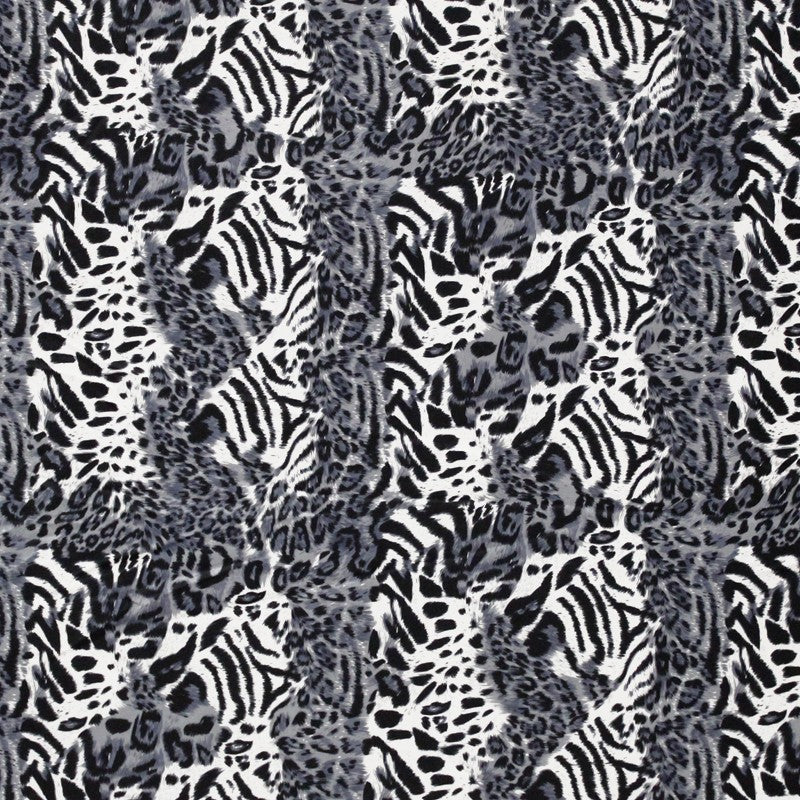Satin Polyester Leopard Gris - Ribes y Casals
