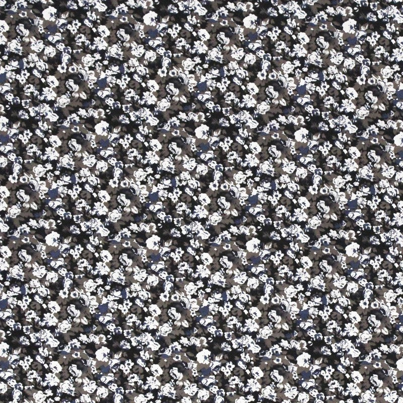Satin Polyester Liberty Noir - Ribes y Casals