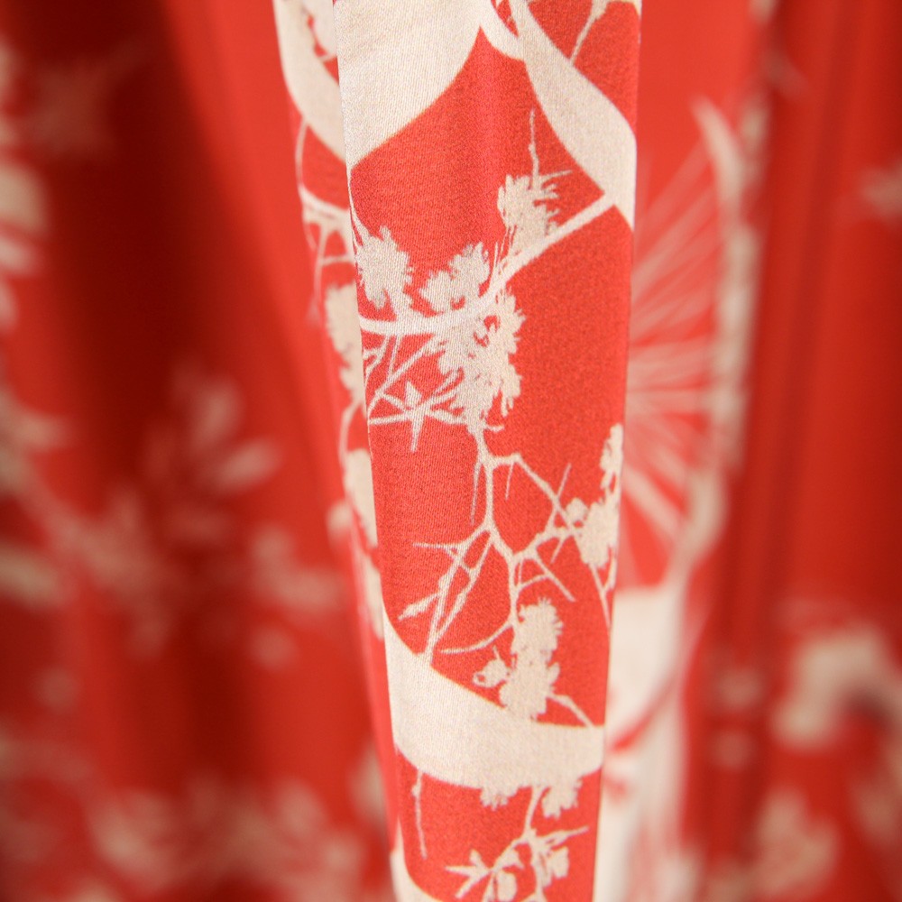 Satin Polyester Forêt Rouge - Ribes y Casals