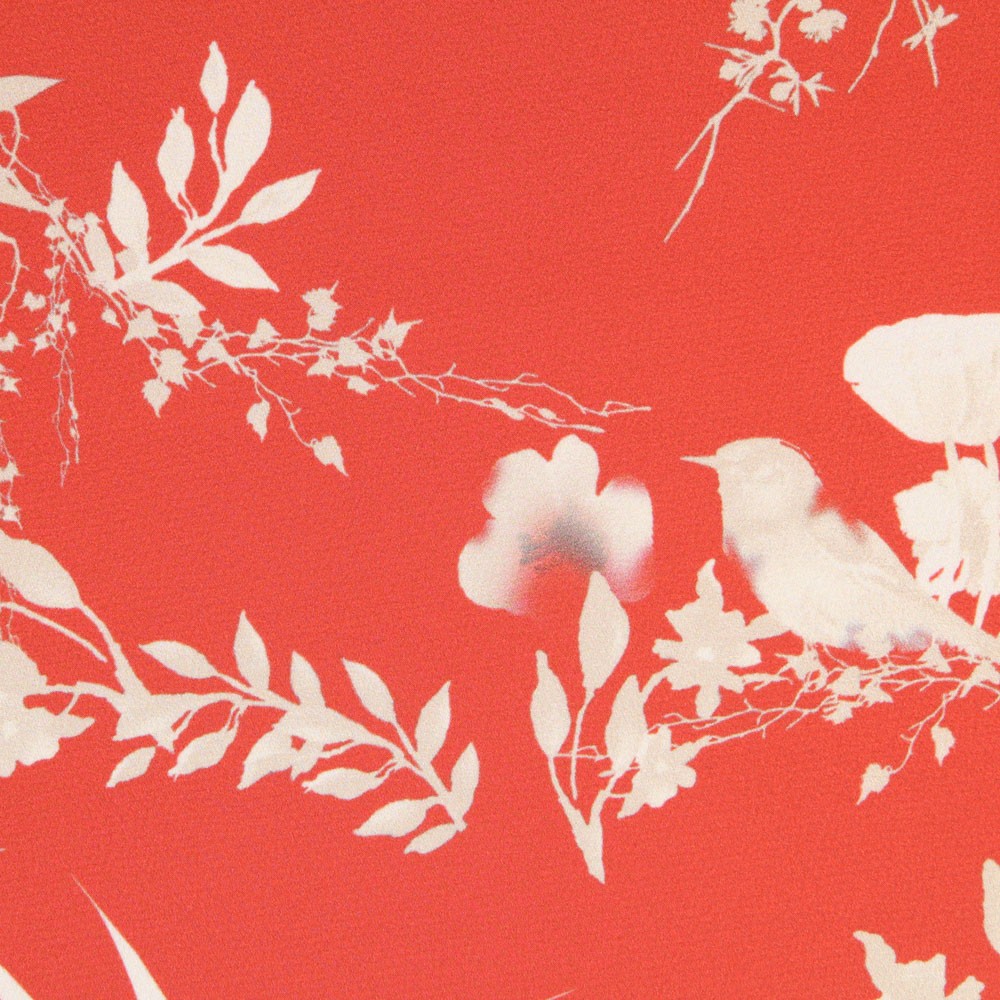 Satin Polyester Forêt Rouge - Ribes y Casals