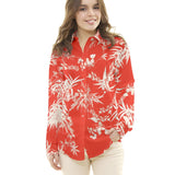 Satin Polyester Forêt Rouge - Ribes y Casals