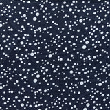 Satin Polyester à Pois Marine - Ribes y Casals