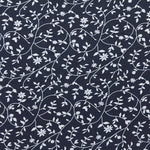Satin Polyester Traits Floral Marine - Ribes y Casals