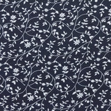 Satin Polyester Traits Floral Marine - Ribes y Casals