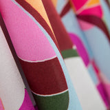 Satin Soie Italienne Abstrait Violet - Ribes y Casals