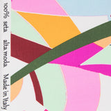 Satin Soie Italienne Abstrait Violet - Ribes y Casals