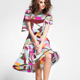 Satin Soie Italienne Abstrait Violet - Ribes y Casals