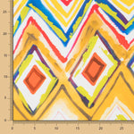 Satin De Soie Italienne Jaune Ethnique - Ribes y Casals